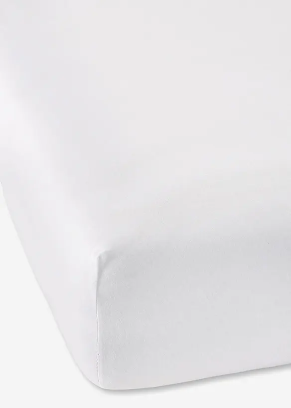 First Class Jersey Comfort Spannbettlaken in weiß - bonprix