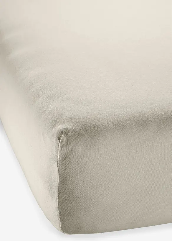 First Class Jersey Comfort Spannbettlaken in beige - bonprix