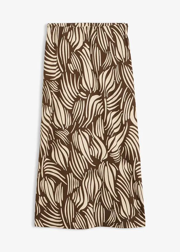 Jersey-Rock aus Bio-Baumwolle mit Stretch in braun von vorne - bonprix