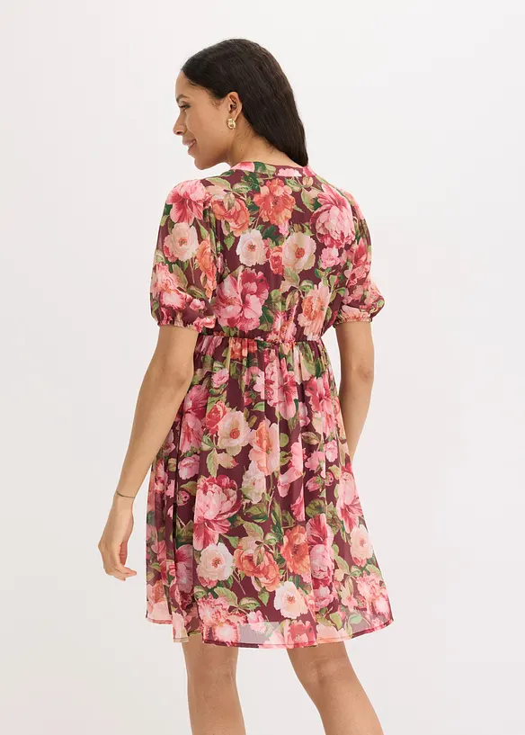Tunika-Kleid mit Spitze in rot von hinten (Totalaufnahme) - bonprix Tunika-Kleid mit Spitze in rot von hinten (Totalaufnahme) - bonprix