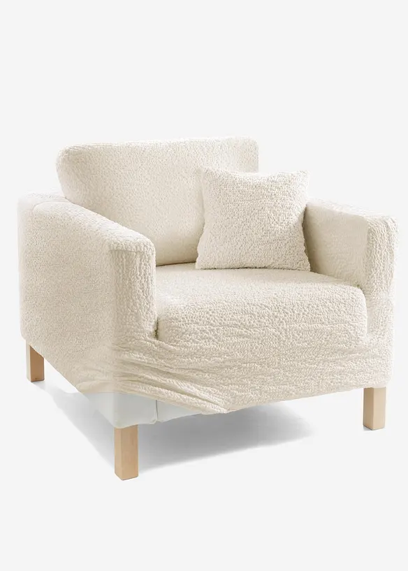 GAICO Husse mit Crincle Design in beige von vorne - bpc living bonprix collection