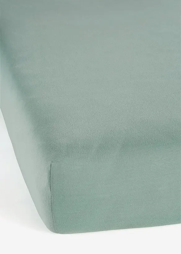 Jersey Spannbettlaken in grau - bonprix