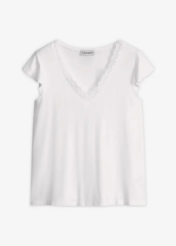 Shirt aus Viskose-Mix in weiß von vorne - bonprix Shirt aus Viskose-Mix in weiß von vorne - bonprix