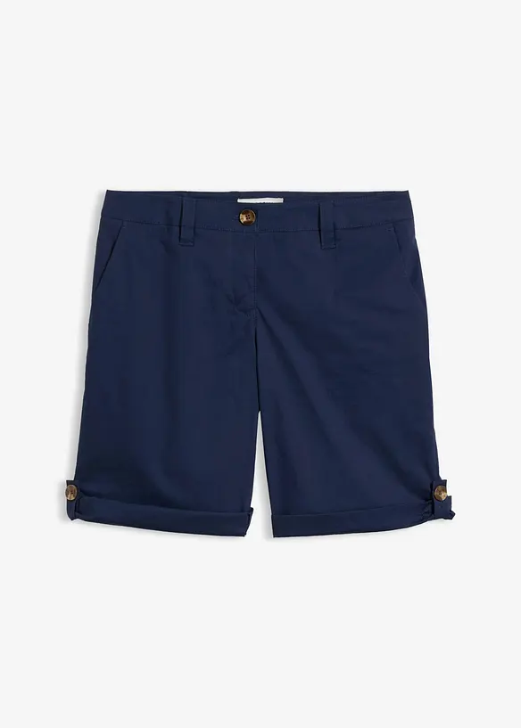 Stretch-Bermuda in blau von vorne - bonprix Stretch-Bermuda in blau von vorne - bonprix