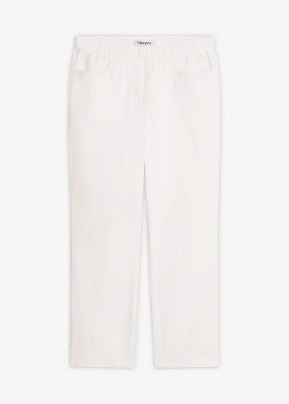 7/8 Schlupfhose mit Stretch in weiß von vorne - bonprix 7/8 Schlupfhose mit Stretch in weiß von vorne - bonprix