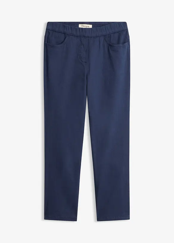 7/8 Schlupfhose mit Stretch in blau von vorne - bonprix 7/8 Schlupfhose mit Stretch in blau von vorne - bonprix