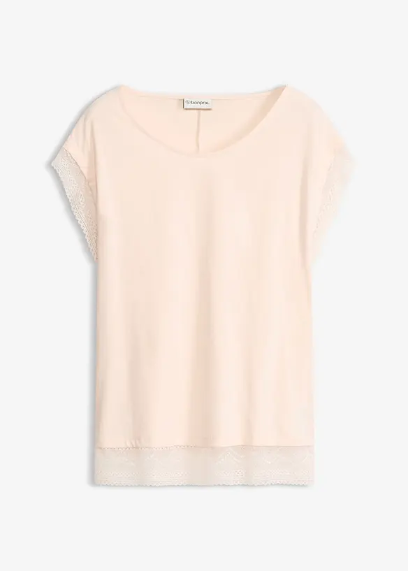 Boxy-Shirt aus reiner Bio-Baumwolle in rosa von vorne - bonprix Boxy-Shirt aus reiner Bio-Baumwolle in rosa von vorne - bonprix