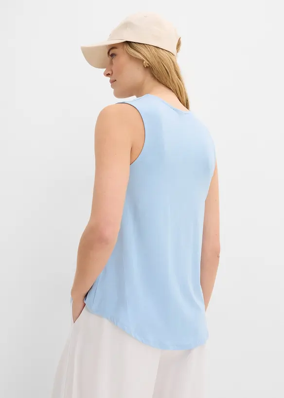 Top aus softem Viskose-Mix in blau von hinten (im Anschnitt) - bonprix Top aus softem Viskose-Mix in blau von hinten (im Anschnitt) - bonprix