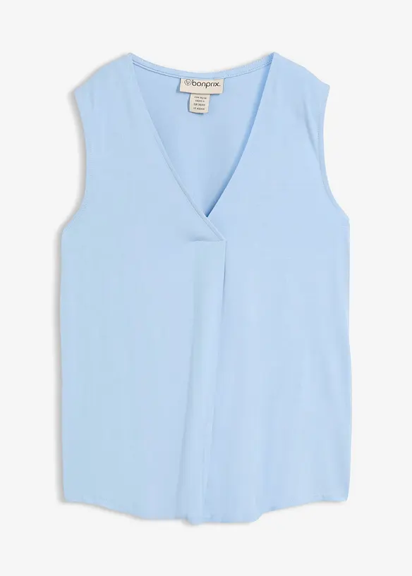 Top aus softem Viskose-Mix in blau von vorne - bonprix Top aus softem Viskose-Mix in blau von vorne - bonprix