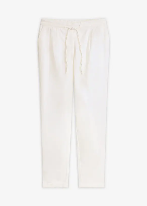 Leinenhose aus reinem Leinen in weiß von vorne - bonprix Leinenhose aus reinem Leinen in weiß von vorne - bonprix