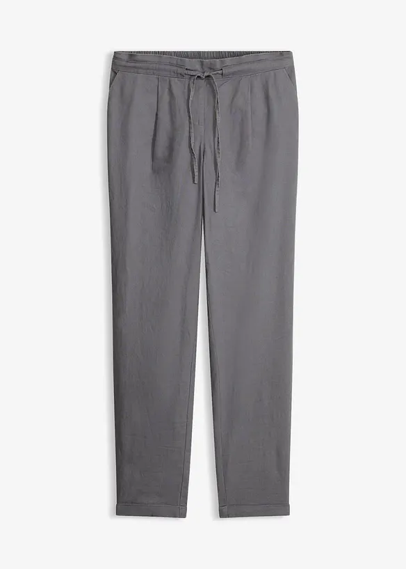 Leinenhose aus reinem Leinen in grau von vorne - bonprix Leinenhose aus reinem Leinen in grau von vorne - bonprix