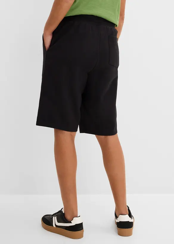 Sweat-Bermuda aus reiner Baumwolle in schwarz von hinten - bonprix Sweat-Bermuda aus reiner Baumwolle in schwarz von hinten - bonprix