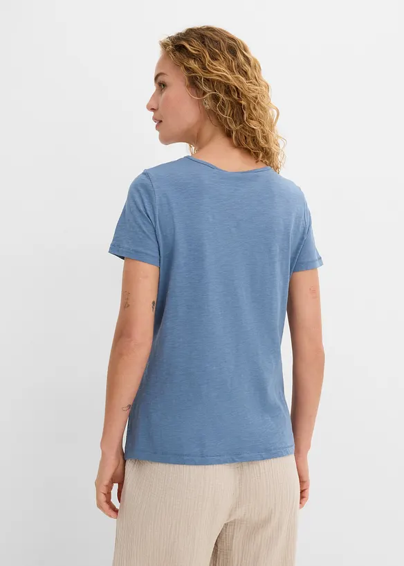 T-Shirt aus reiner Baumwolle in blau von hinten (im Anschnitt) - bonprix T-Shirt aus reiner Baumwolle in blau von hinten (im Anschnitt) - bonprix