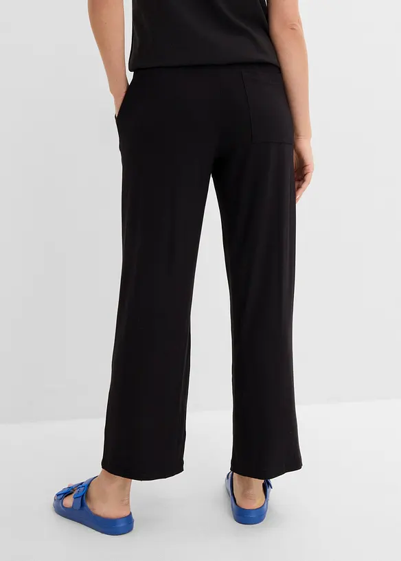 Jersey- Hose aus fließendem Viskose-Mix in schwarz von hinten - bonprix Jersey- Hose aus fließendem Viskose-Mix in schwarz von hinten - bonprix