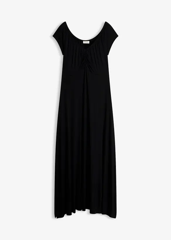 Maxikleid aus Viskose-Mix in schwarz von vorne - bonprix Maxikleid aus Viskose-Mix in schwarz von vorne - bonprix