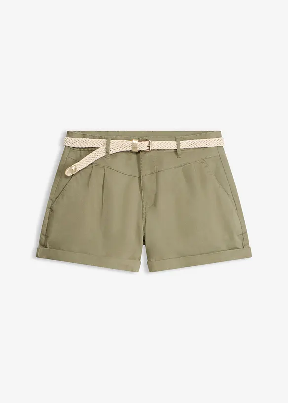 Shorts aus Baumwolle in grün von vorne - bonprix Shorts aus Baumwolle in grün von vorne - bonprix