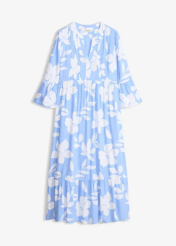Maxikleid in blau von vorne - bonprix