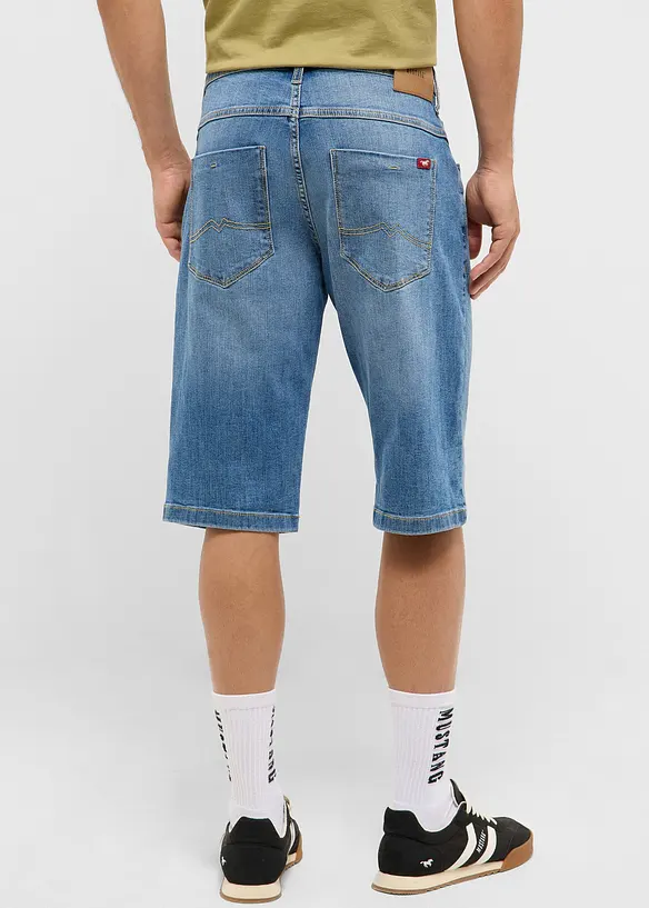 Mustang Jeans-Bermuda, Straight in blau von hinten - Mustang Jeans