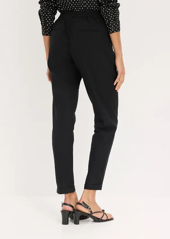 Leinenhose aus reinem Leinen in schwarz von hinten - bonprix Leinenhose aus reinem Leinen in schwarz von hinten - bonprix