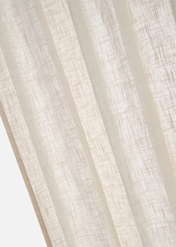 Vorhang aus reiner Bio-Baumwolle (1er Pack) in beige (Detailaufnahme) - bonprix