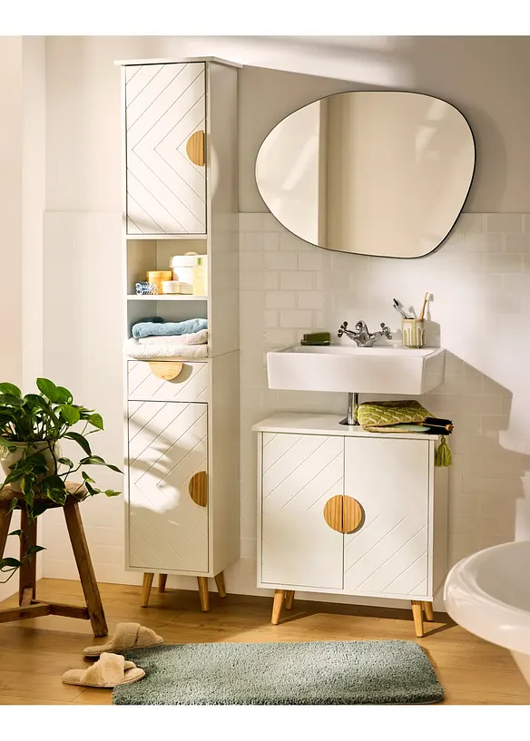 Getuftete Uni-Badematte mit hohem Flor in grau (Ambiente) - bonprix