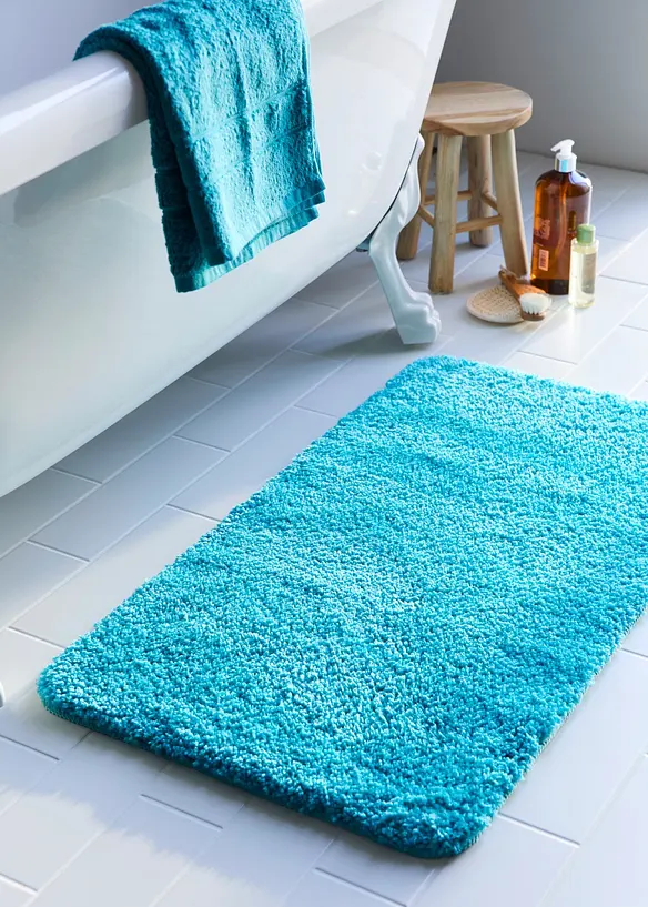 Getuftete Uni-Badematte mit hohem Flor in petrol (Ambiente) - bonprix Getuftete Uni-Badematte mit hohem Flor in petrol (Ambiente) - bonprix
