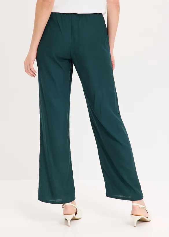 Viskose Schlupfhose in grün von hinten - bonprix Viskose Schlupfhose in grün von hinten - bonprix