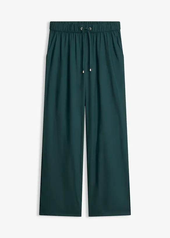 Viskose Schlupfhose in grün von vorne - bonprix Viskose Schlupfhose in grün von vorne - bonprix