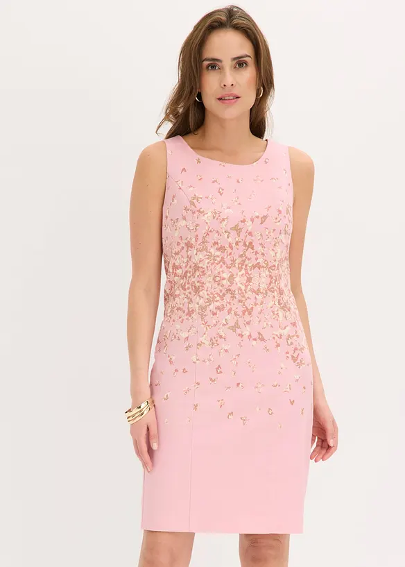 Etuikleid bedruckt in rosa von vorne (Totalaufnahme) - bonprix Etuikleid bedruckt in rosa von vorne (Totalaufnahme) - bonprix