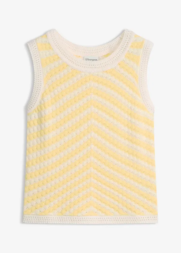 Stricktop in gelb von vorne - bonprix Stricktop in gelb von vorne - bonprix