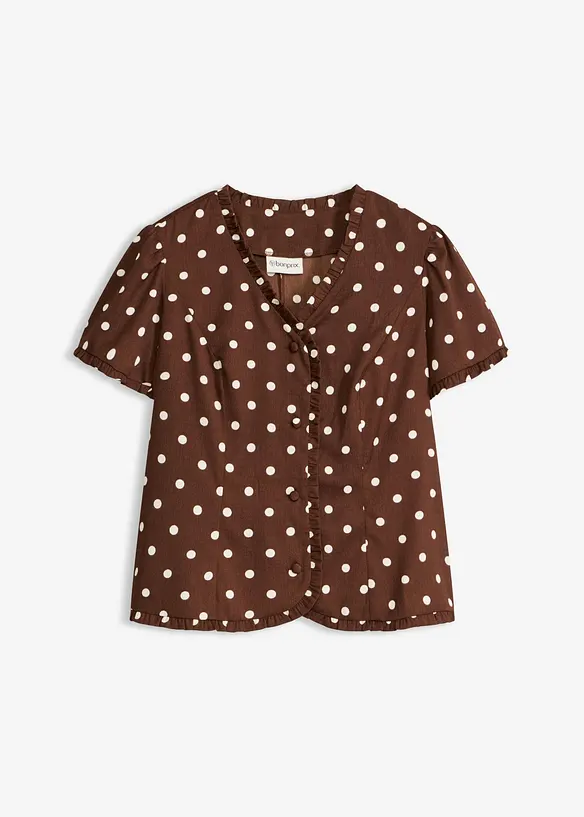 Bluse in braun von vorne - bonprix