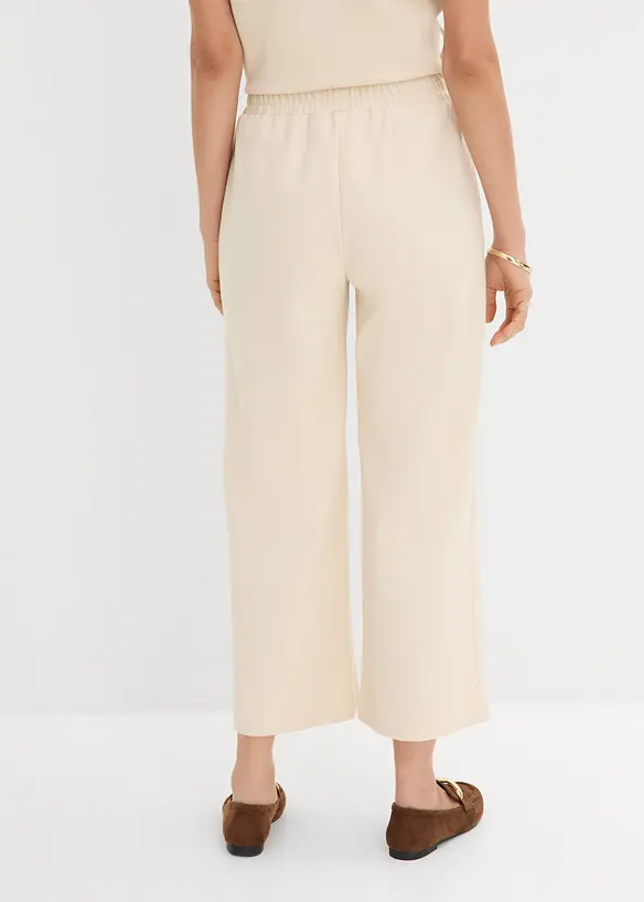 Culotte aus Piqué in beige von hinten - bonprix