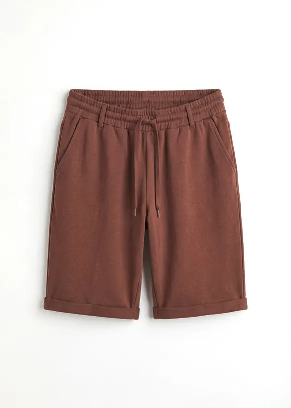 Sweat-Bermuda aus reiner Bio-Baumwolle in braun von vorne - bonprix Sweat-Bermuda aus reiner Bio-Baumwolle in braun von vorne - bonprix