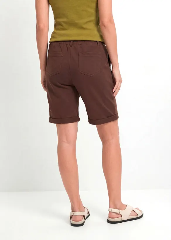 Sweat-Bermuda aus reiner Bio-Baumwolle in braun von hinten - bonprix Sweat-Bermuda aus reiner Bio-Baumwolle in braun von hinten - bonprix