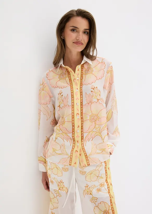 Bluse in weiß von vorne (im Anschnitt) - bonprix