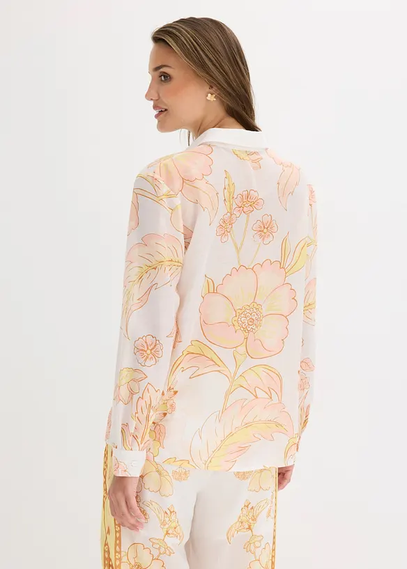Bluse in weiß von hinten (im Anschnitt) - bonprix