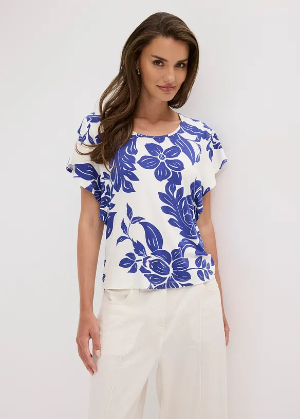 Shirt aus softem Viskose-Mix in weiß von vorne (im Anschnitt) - bonprix Shirt aus softem Viskose-Mix in weiß von vorne (im Anschnitt) - bonprix