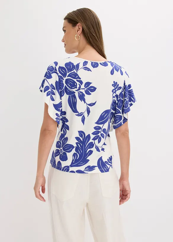 Shirt aus softem Viskose-Mix in weiß von hinten (im Anschnitt) - bonprix Shirt aus softem Viskose-Mix in weiß von hinten (im Anschnitt) - bonprix