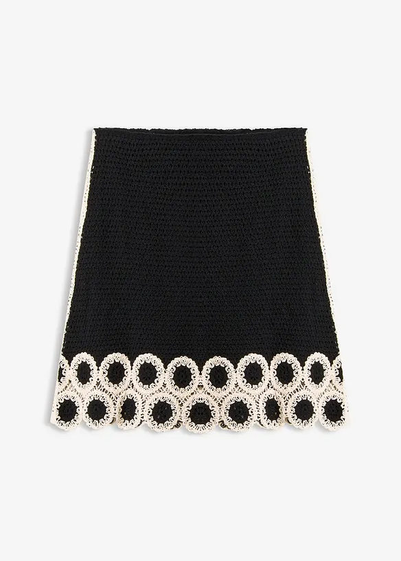 Strickrock aus reiner Baumwolle in schwarz von vorne - bonprix Strickrock aus reiner Baumwolle in schwarz von vorne - bonprix