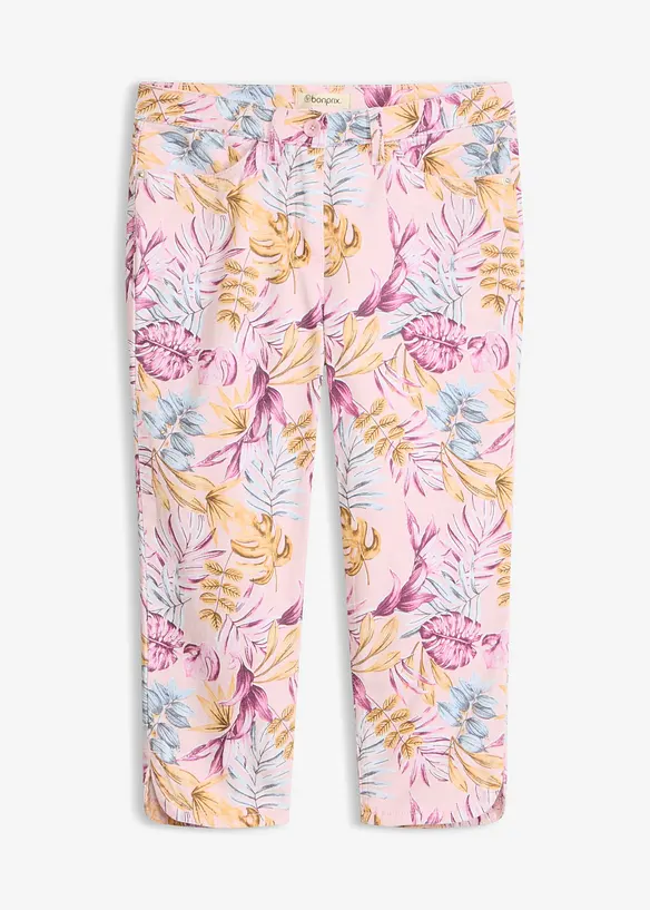 Capri-Hose in rosa von vorne - bonprix