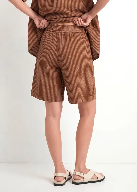 Schlupf-Shorts aus reiner Baumwolle in braun von hinten - bonprix Schlupf-Shorts aus reiner Baumwolle in braun von hinten - bonprix