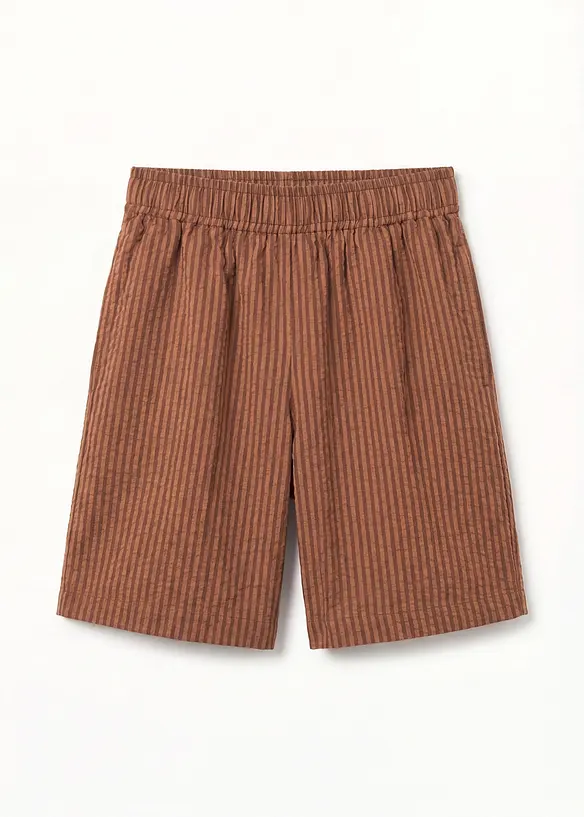 Schlupf-Shorts aus reiner Baumwolle in braun von vorne - bonprix Schlupf-Shorts aus reiner Baumwolle in braun von vorne - bonprix