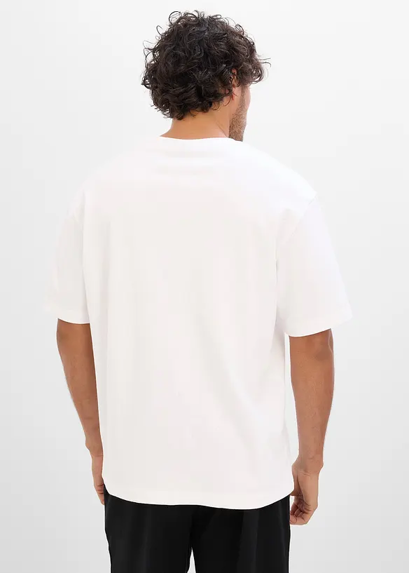T-Shirt aus schwerer Bio-Baumwollqualität (2er Pack) in schwarz von hinten (im Anschnitt) - bonprix T-Shirt aus schwerer Bio-Baumwollqualität (2er Pack) in schwarz von hinten (im Anschnitt) - bonprix