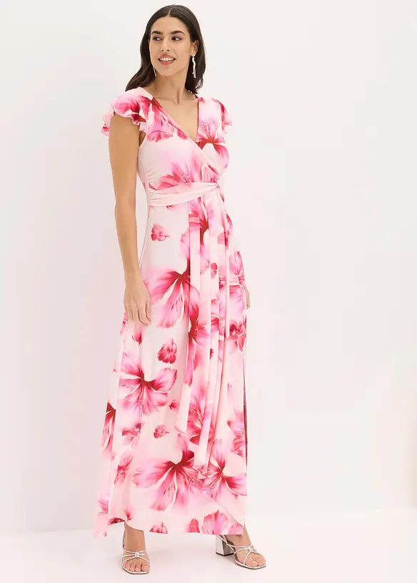 Maxikleid in rosa von vorne (Totalaufnahme) - bonprix Maxikleid in rosa von vorne (Totalaufnahme) - bonprix