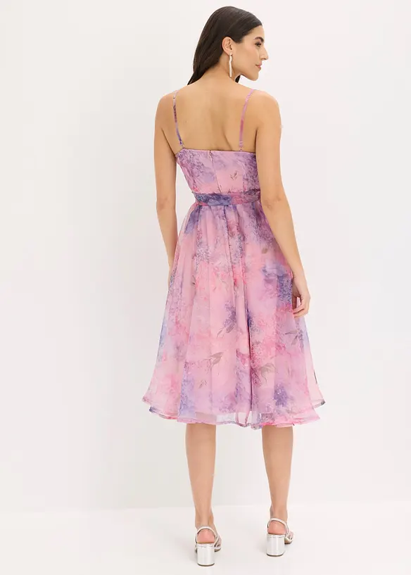Midikleid aus zartem Tüll mit Bindeband in weiß von hinten (Totalaufnahme) - bonprix Midikleid aus zartem Tüll mit Bindeband in weiß von hinten (Totalaufnahme) - bonprix