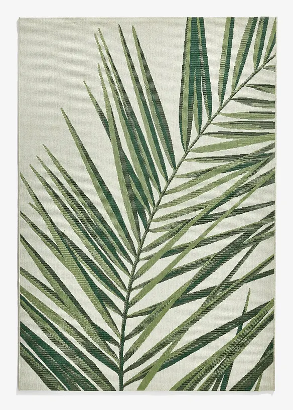 In- und Outdoor Teppich mit großem Palmmotiv in grün - bonprix