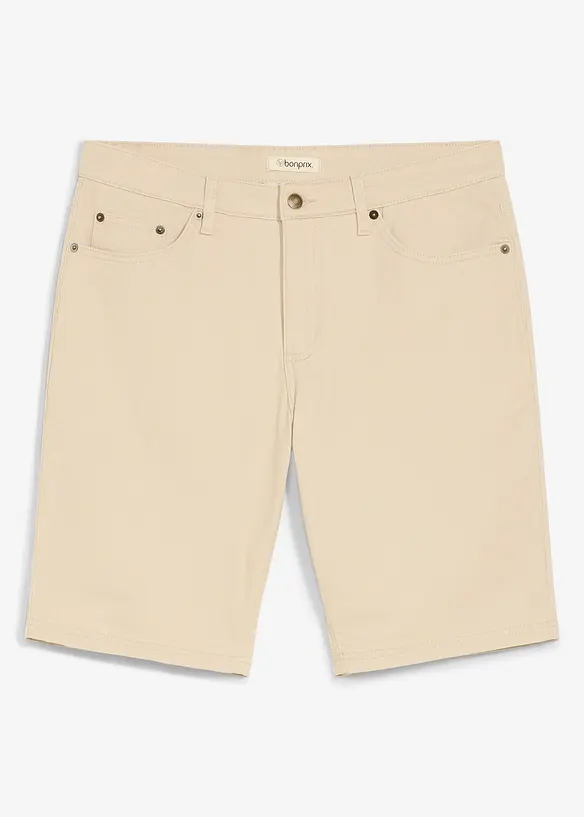 Stretch-Bermuda in Classic-Fit in beige von vorne - bonprix