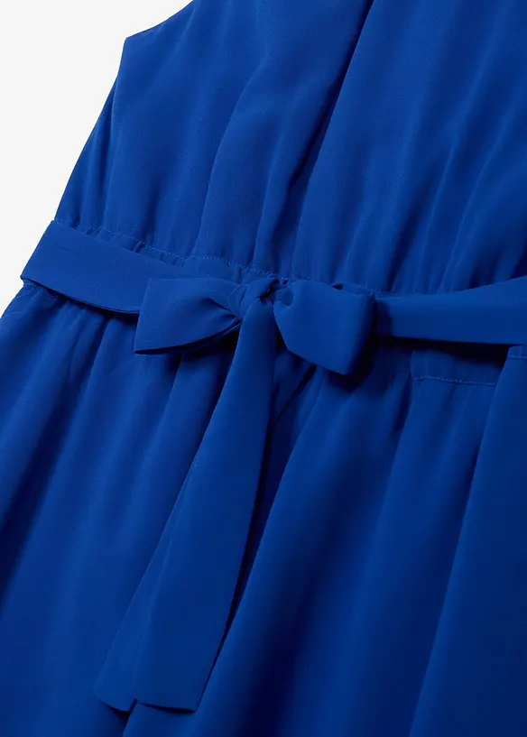 Vokuhila-Kleid aus Chiffon in blau - bonprix