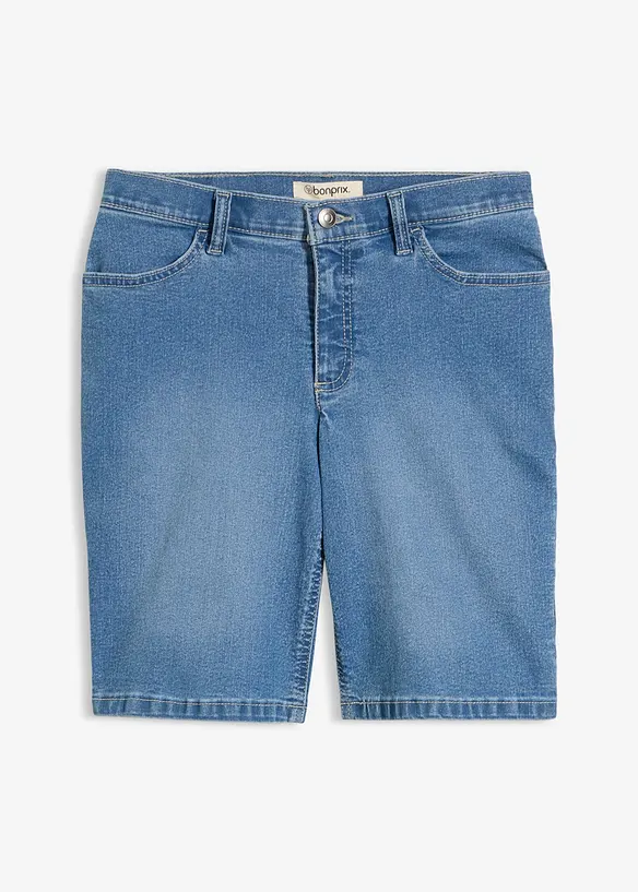 Jeans-Bermuda Mid Waist in blau von vorne - bonprix Jeans-Bermuda Mid Waist in blau von vorne - bonprix