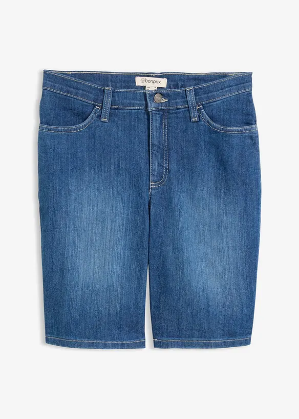 Jeans-Bermuda Mid Waist in blau von vorne - bonprix Jeans-Bermuda Mid Waist in blau von vorne - bonprix